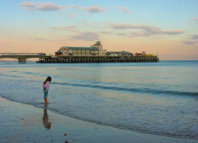 Bournemouth beach and pier - Summer evening