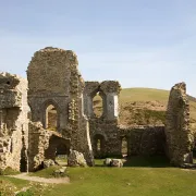 corfe castle church ruin