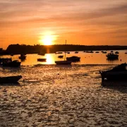 sandbanks harbour sunset