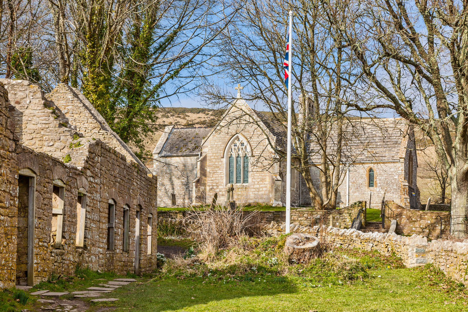 Tyneham - ghost village - MOD